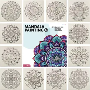 Diwali Mandala Coloring Book for Adults, 12 Rangoli Diwali Patterns Stress Relief & Mindfulness Art, Relaxing Deepavali Coloring Pages for Meditation, Hindu Festival Activity & Gift for Women Men