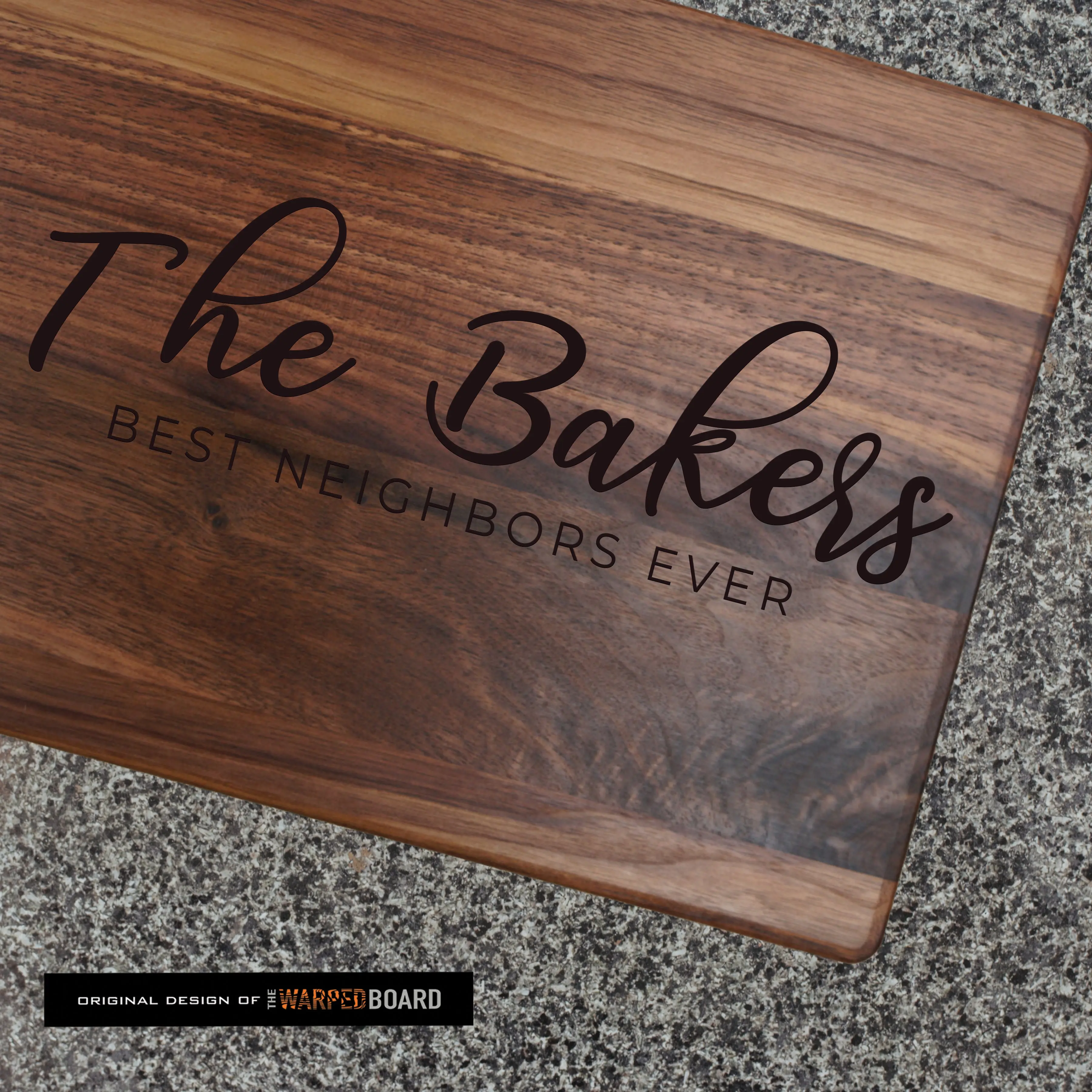 Personalized Best Neighbor Ever Walnut Cutting Board