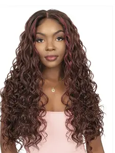 MELT HD 360 LACE 13X6 HITA WIG with Natural Looking Curls and Rich Brown Highlights for Everyday Wear