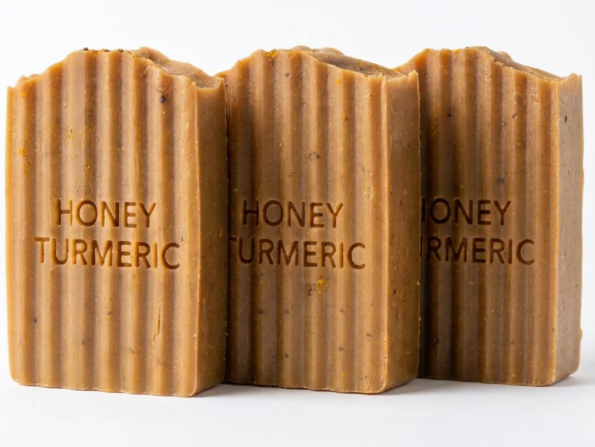 Back2Naturalness Honey Turmeric Glow Soap Bars - 3-Pack, Coconut & Shea Body Care Soap for Sensitive Skin with Moisture Boost