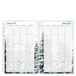 FranklinPlanner Seasons Two-Page Monthly Calendar Tabs Jan 2025