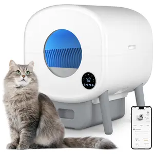 Automatic Self-Cleaning Cat Litter Box for Multiple Cats with Safety Protection, App Control & Odor Control