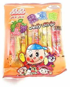 Jin Jin - Jelly Strip (Jelly Filled Straws in Assorted Flavors) - Net Wt. 14.1 Oz.