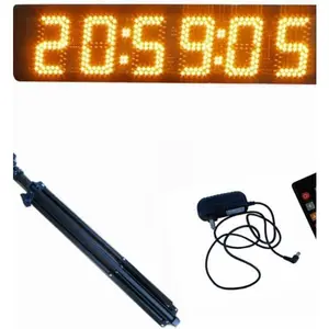 AZOOU 5-in-1 Giant LED Race Timing Clock with LED Display Screen, Tripod Mount, for Track Racing, Outdoor Running Events