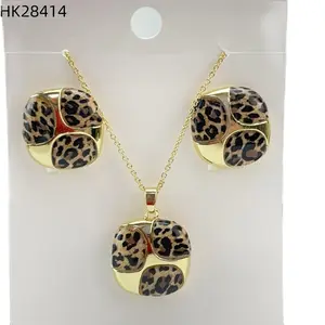 Leopard Print Jewelry Set – Luxury Necklace & Earrings | Lady K Collection ”
