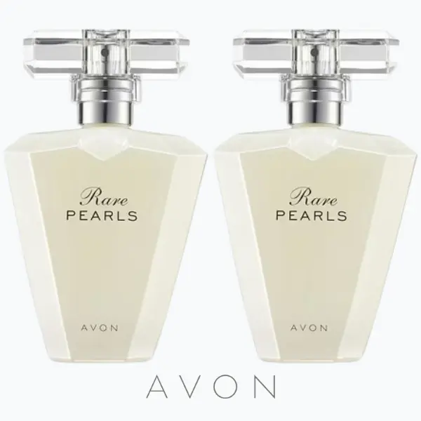 AVON Rare Pearls Eau de Parfum SET of 2 - Floral Fragrance with Magnolia & White Pepper for Timeless Elegance
