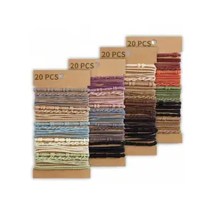 Boho 20pcs Women Bohemian Style Elastic Hair Ties & Bracelets, Multifunctional Soft Hair Ties, Various Styles Ponytail Holder,Dopamine Ponytail Holders Hair Elastics Hair Rubber Bands Scrunchies Hair Rope, Hair Bobbles