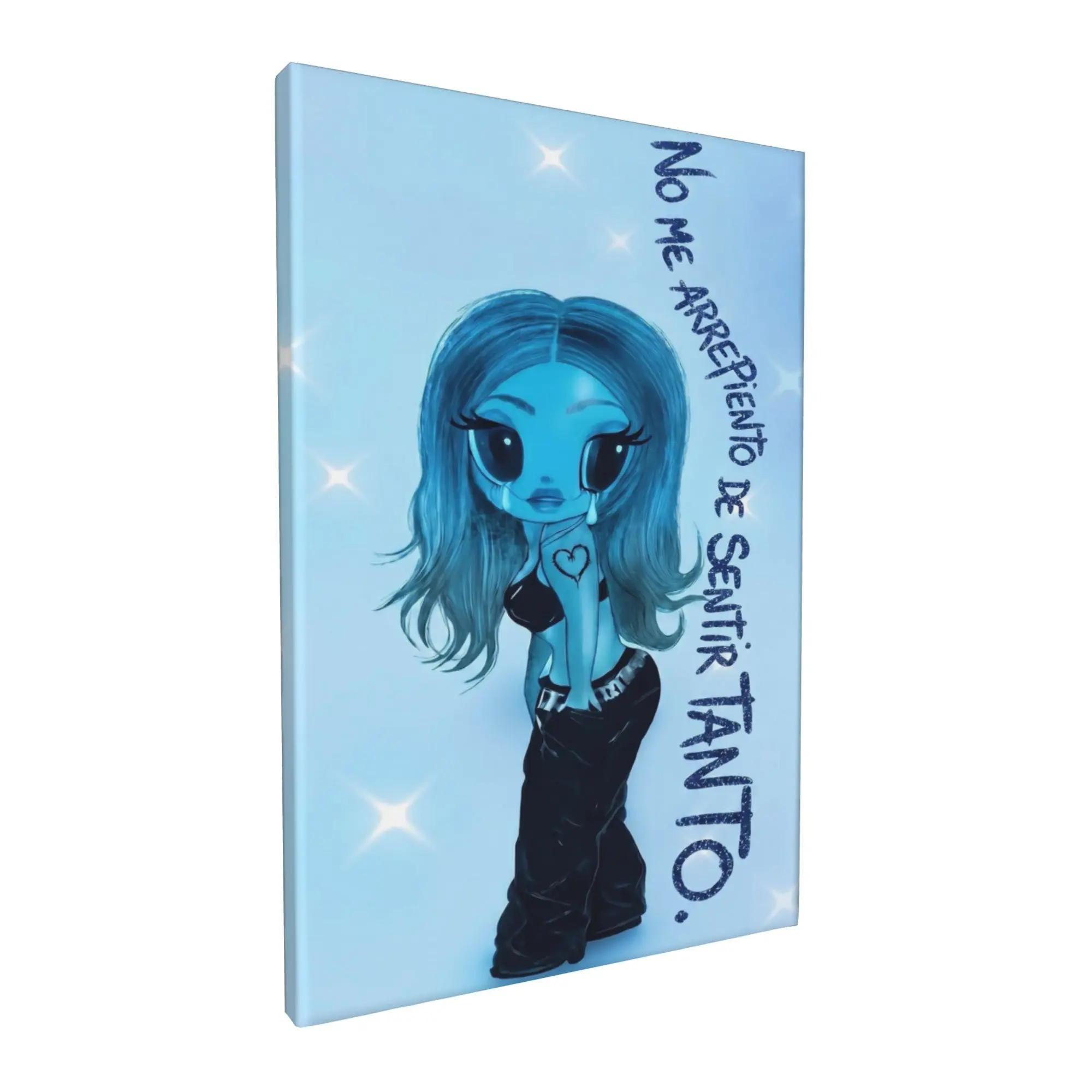 Karol-Girl Aesthetic Canvas | "No Me Arrepiento De Sentir Tanto" / "I Don't Regret Feeling So Much" | Spanish Quote Wall Art