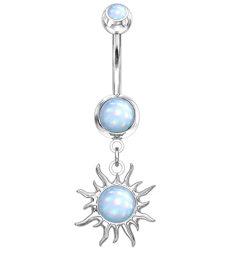 Blue Escent Solar Sun Belly Ring