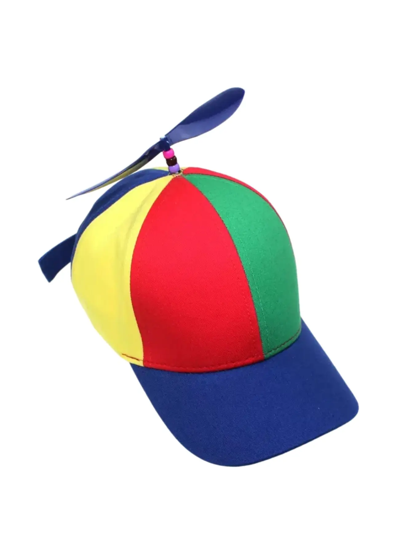 Creative Detachable Propeller Bamboo Baseball Hat, All-Season Sun Protection, Family Duckbill Cap, Casual Style, Plain Design, Casual Outdoor Hat