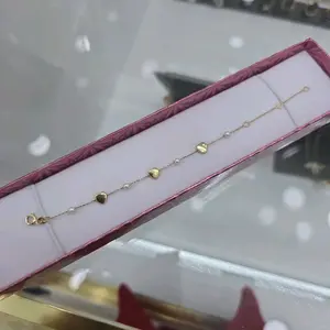 bracelet heart 14k size 6