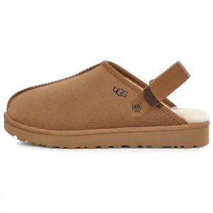 UGG Women's Fleece-Lined Slip-On Slippers with Toe Protection in Chestnut