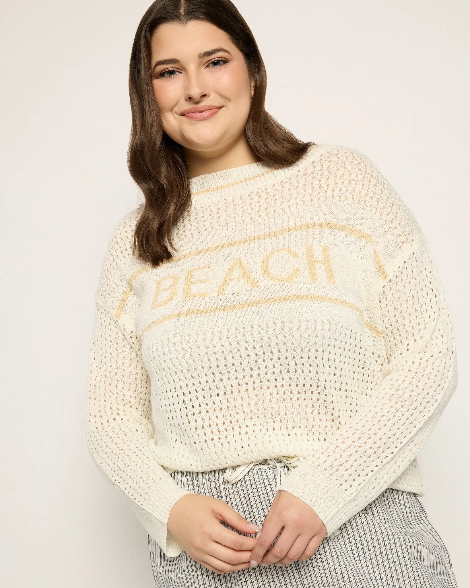 Plus Size Beach Crochet Sweater
