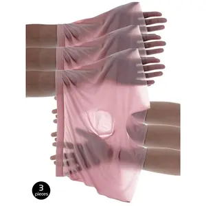 3-Pack Trendy Men's Ultra-Sheer Ultra-Lightweight Briefs - Soft Stretch Breathable Fabric | Comfortable Stylish Fit Daily Wear Underwear jockstrap guy liner man lace underwear club flannel boxer Mix-Color Sexy G String Seamless Cartoon Character Socks