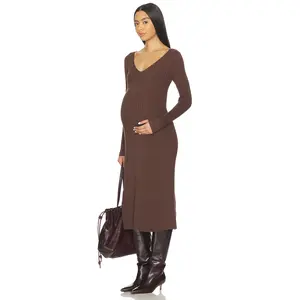 HATCH The Dasha Dress in Chocolate