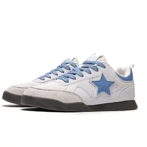 Q-AND Women’s Casual Star Sneakers – Lightweight Low Top Streetwear Shoes with Soft Cushioned Sole, Non-Slip Fashion Walking Trainers, Retro Skate-Inspired Everyday Sneakers