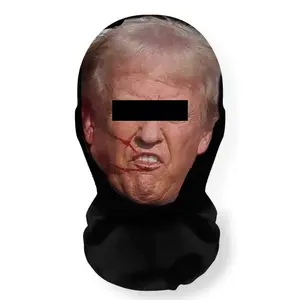 Realistic 3D Mesh Celebrity Face Mask and Headpiece, Breathable Ultra-Fine Fiber Material, Super-Stretch Comfortable Lightweight Fit Design, Funny Cosplay Prop, Novelty Party Accessory for Costume Parties, Halloween - 1Pack