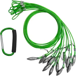 Duck Decoy Rigs 12 Pack 48" 4 Oz/6 Oz Tangle-Free Texas Style with Weights Waterfowl Decoy Rigs Anchors with Swivels and Clips for Duck Hunting