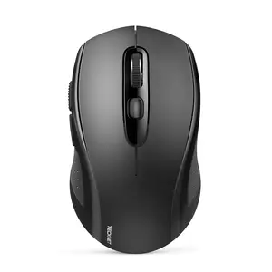 TECKNET Bluetooth Mouse, 4000DPI Wireless Mice for Laptop 2-in-1(BT 5.0/3.0+2.4Ghz) Computer Portable PC Mouse Wireless with USB Receiver for Mac (USB-A/C+Bluetooth, Black)