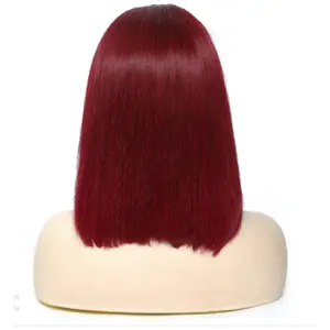 B & B Gold 100% Brazilian Human Hair 13x4 Lace Front Wig - Color Wigs (straight) Bob