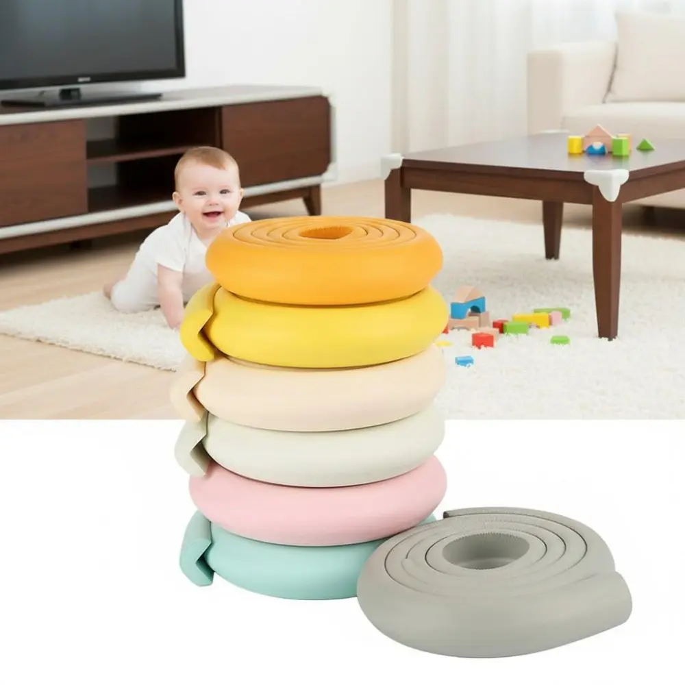 L-Shape Corner Guards for Table & Furniture - Thick Self-Adhesive, Waterproof & Secure Edge Protectors. Soft, Trimmable Bumpers for Child Safety, Home & Office Use. Multi-Purpose Anti-Collision Padding.