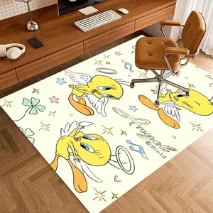Tweety Bird20 Cartoon Print Carpet, Home, Living Room, Bedroom, Office Chair Under Rug, Gift for Family and Friends, Christmas Decorative Rug