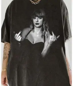 Middle Finger Shirt , ShowGirl Gildan Shirt Shirt,Era Tour Shirt Unisex Gildan T-Shirt for Men & Women,Funny Vintage Style, Tour Concert Album 2025 Gildan Shirt 12