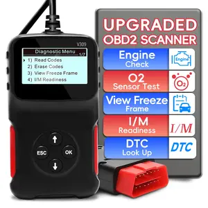 Professional Obd2 Scanner Diagnostic Tool, Vehicle Diagnostic Tester, Car Computer Diagnostic Reader, Engine Code Reader, Reset, Mode 6, Mode 8, I/m Ready, for All Obdii Cars Since 1996, No Battery Needed