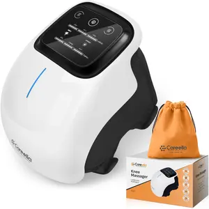 Careella Wireless Knee Massager With Heat And Red Light - Vibration Knee Pain Relief - Portable & Easy-To-Use Knee Therapy with Bag Size: Large