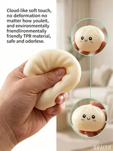Mystery box dumplings: you’ll receive a random color—a surprise! Shiny dumplings (new random colors for 2026). Large soft-bounce dumplings; one cute soft toy; mysterious bread-shaped hand activity toy; soft TPR stress relief toy; Easter gift; perfect for