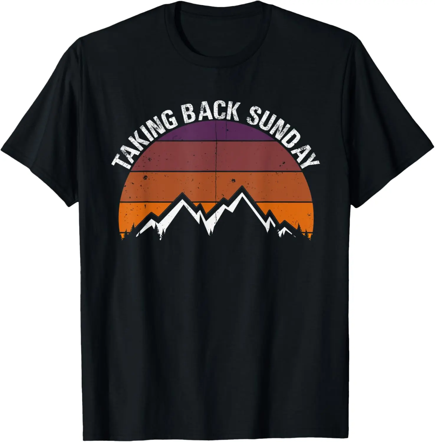 Graphic T-Shirt for Women, Vintage 100% Cotton Short Sleeve Tee with Taking Back Sunday Distressed Print, Everyday Fit