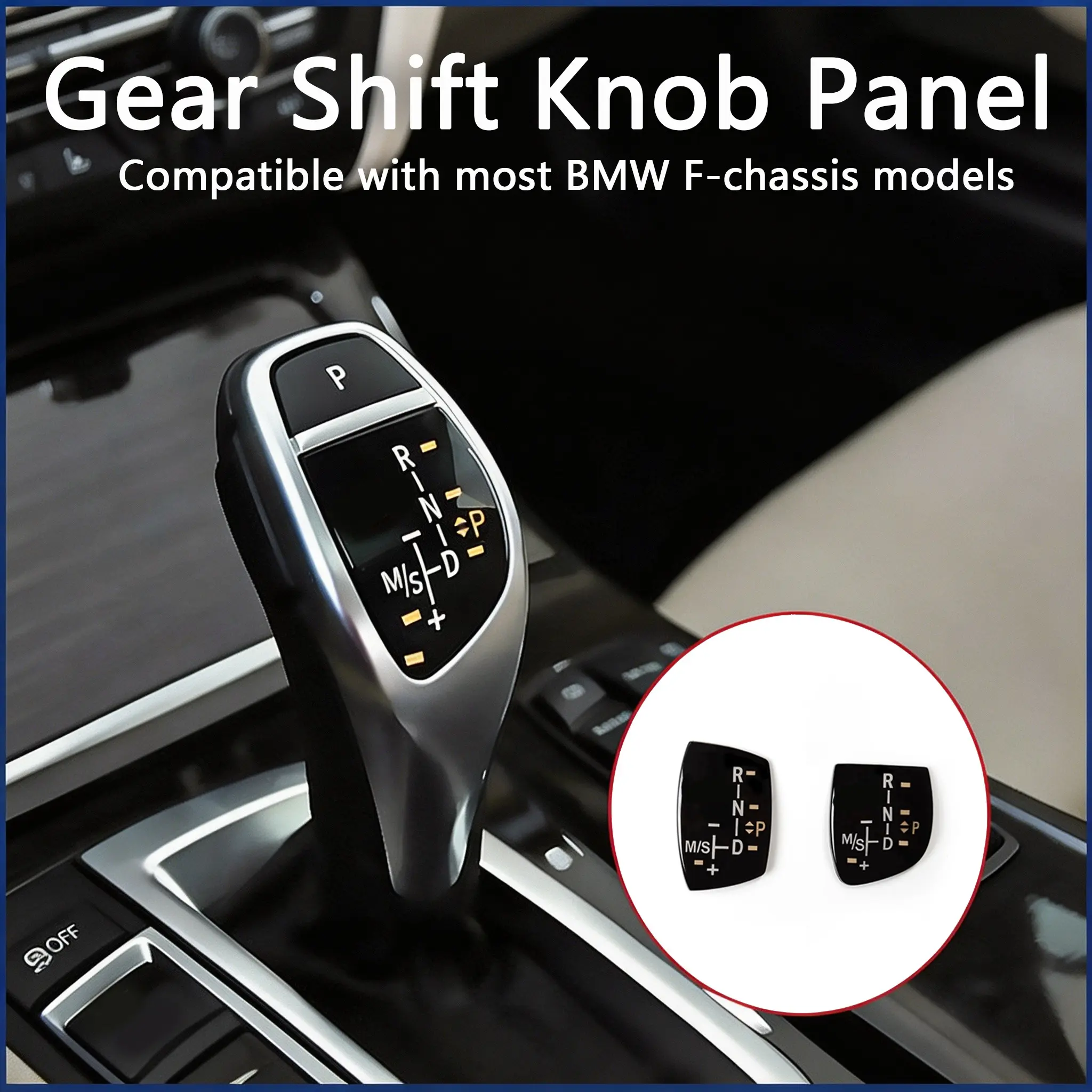 Gear Shift Knob Panel Replacement for BMW 1 2 3 4 5 7 Series F30 F32 F10 F11 F01 X1 X3 X5 M3 M5 Interior Trim Accessories Automotive Interior Accessories