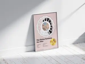 The Divine Feminine, by Mac Miller. Poster with Gold Disc Frame, Music Memorabilia, Wall Art Decor, Home Decor
