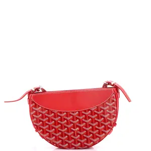 Pre-owned Goyard Canvas Coated Shoulder Bags Hirondelle Shoulder Bag Coated Canvas and Leather by Rebag