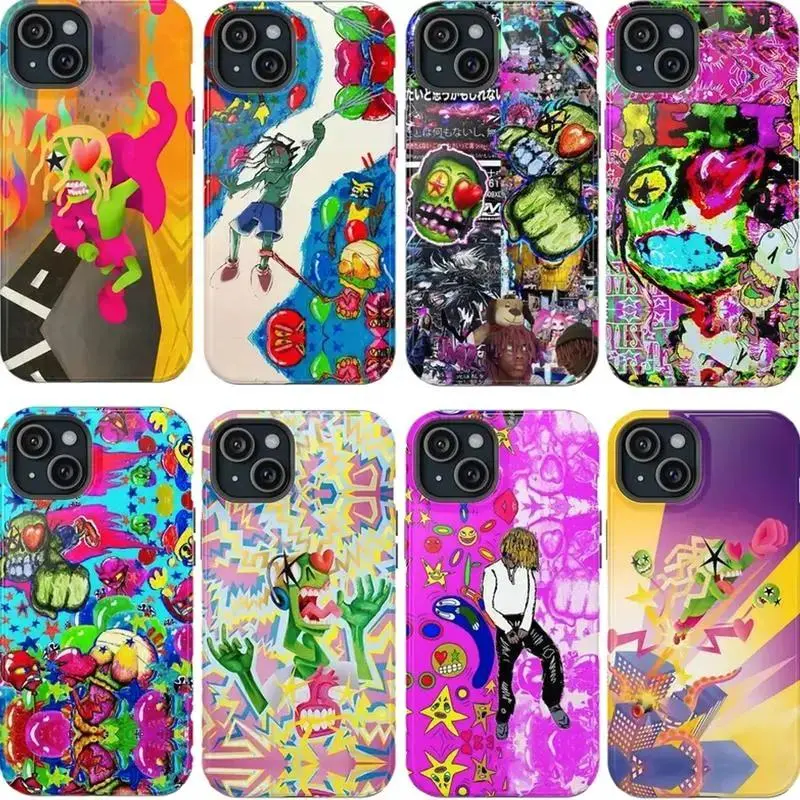 Prettifun Funhouse Graffiti Art Phone Case Y2K Rapper Fan Gift Compatible with iPhone 11-17 Pro Max/Plus and Samsung Galaxy S23-25