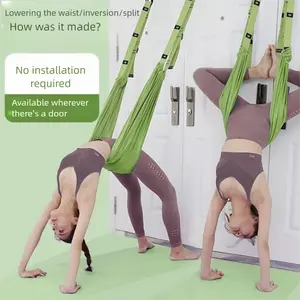 Aerial Yoga Hanging Rope Home Fitness Equipment Yoga Backbend Inversion Pull Rope Door Hanging Yoga Stretch Strap Lower Back Training