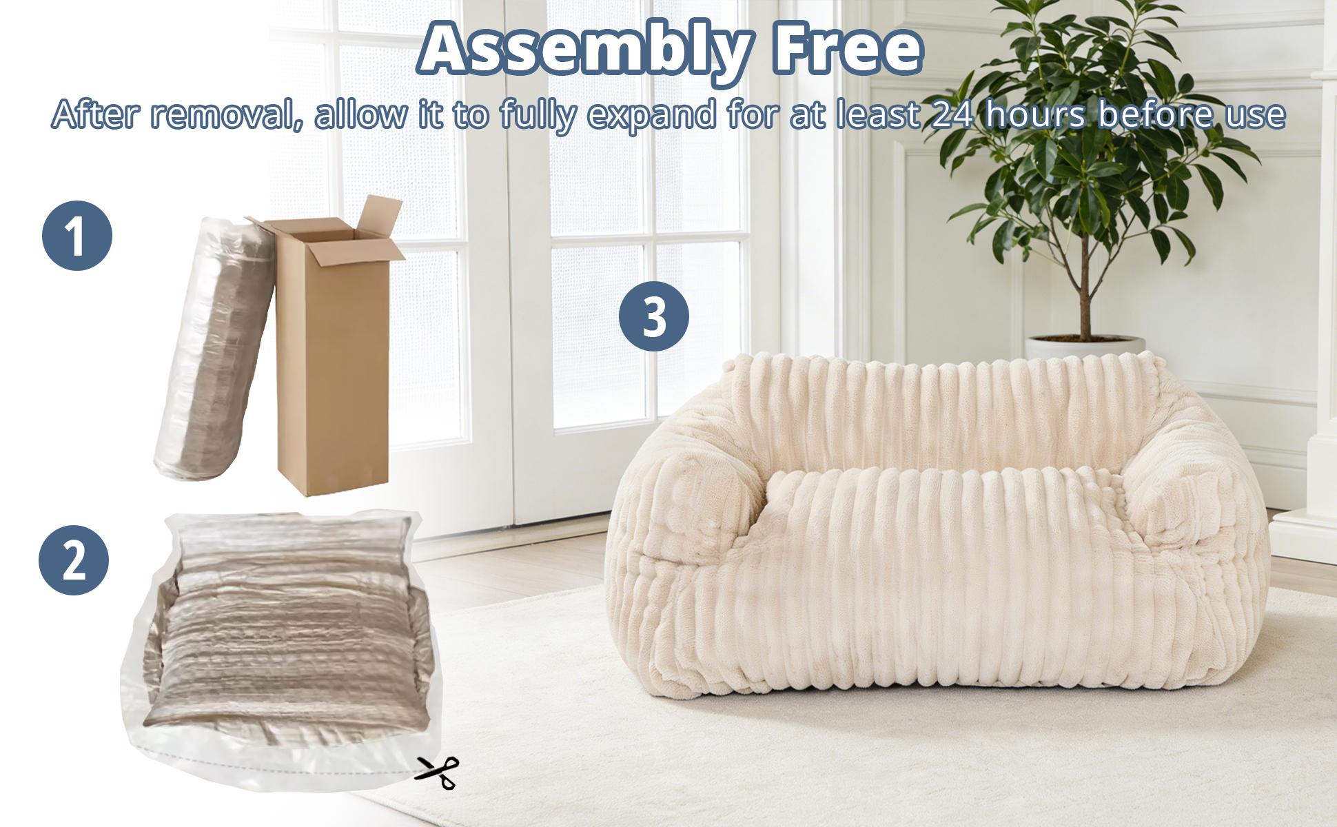 LIKIMIO Pet Couch Bed 24 & 30 Inch - Corduroy Fluffy Sofa for Cats & Small/Medium Dogs, Removable Washable Cover, Supportive Indoor Pet Furniture