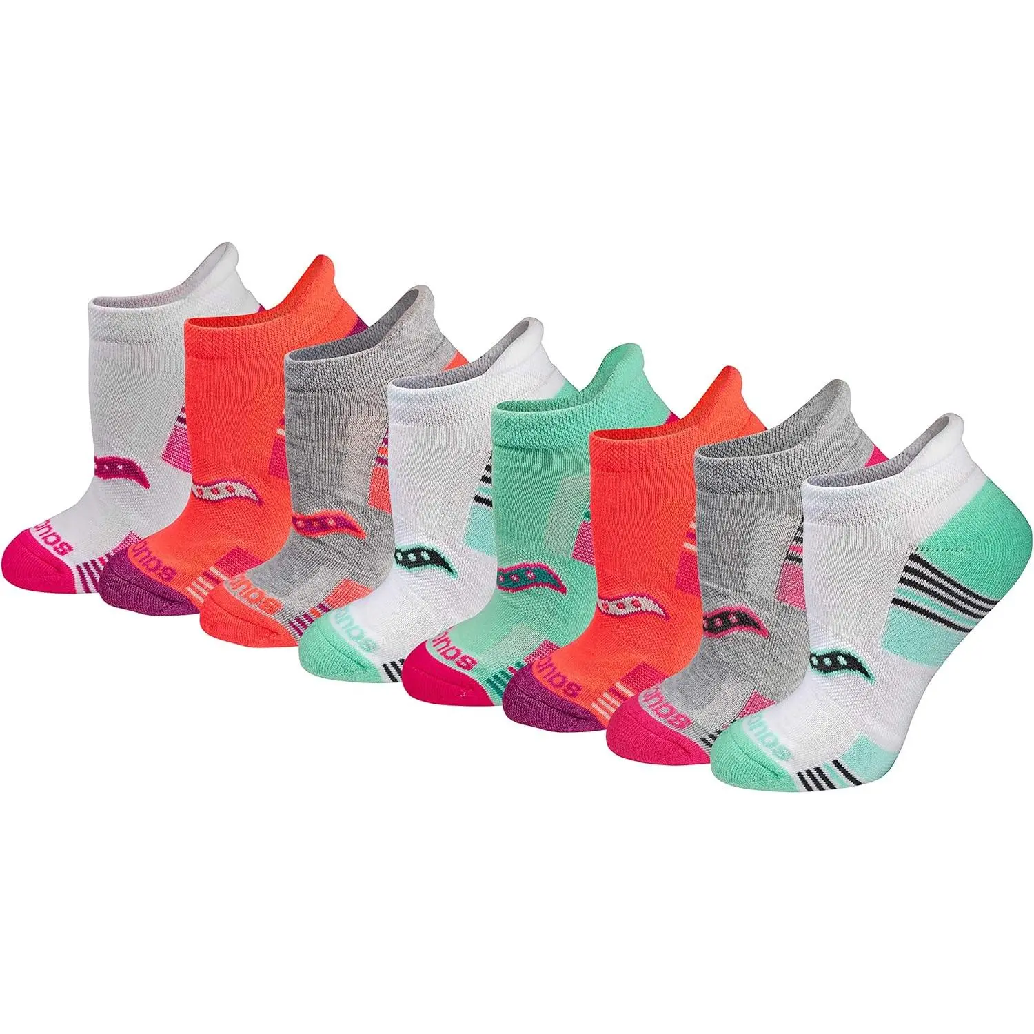 Saucony Women's Rundry Performance Heel Tab Athletic Socks, Available in S-l (8, 16, 24 Pairs)
