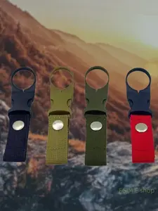 Includes shipping cost. 3-pack outdoor bottle clips for mineral water bottles/drink bottles—belt clip, backpack hook; nylon, multifunctional, portable, camping