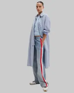 Miramar Terry Track Pant Pull On Coney Red White Stripe