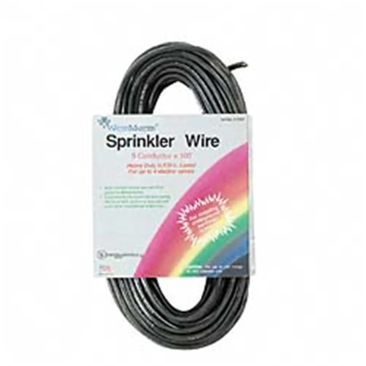 Orbit 100 UF-UL 5-Strand 24V Low-Voltage Multi-Conductor Control Wire - Outdoor Heavy Jacket, Compatible with Sprinkler Drip Irrigation Kits for Home Improvement Garden Watering
