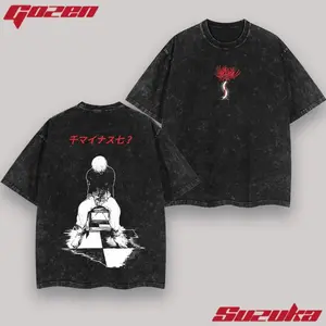 Kaneki Ken Centipede Red Spider Lily Tokyo Ghoul Collection Retro Unisex Oversize Anime Manga Acid Washed Heavyweight Cotton T-shirt, Gift For Anime Fan, Tokyo Ghoul Lover 27Y KW2