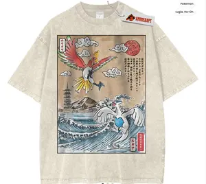 Lugia Ho-Oh Vintage T-Shirt, Unisex S-5XL, Anime Graphic Tee for Fans