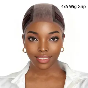 Lace Wig Grip Cap for Women 4x5 Transparent Lace Wig Caps Non Slip Wig Gripper for Keeping Wigs In Place Adjustable Wig Cap with Grip Headband Make Your Wigs Glue Free Hair Accessory