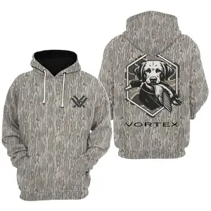 Vortex Arrowhead Wildlife Hoodie – Nature-Inspired Hunting with Dog Camo Hoodie 2, Men's Hunting Camo Hoodie, Vintage 3D , Gift Idea, Gift for Dad or Husband,Perfect For Outdoor Enthusiasts