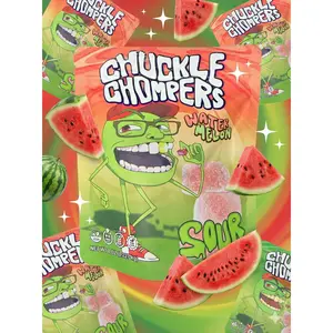 Wild Watermelon Sour Chuckle Chompers -  | 8 oz Bag (50+ Gummies)
