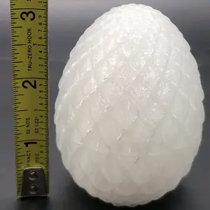 3D Printed Translucent Dragon Egg with tea light