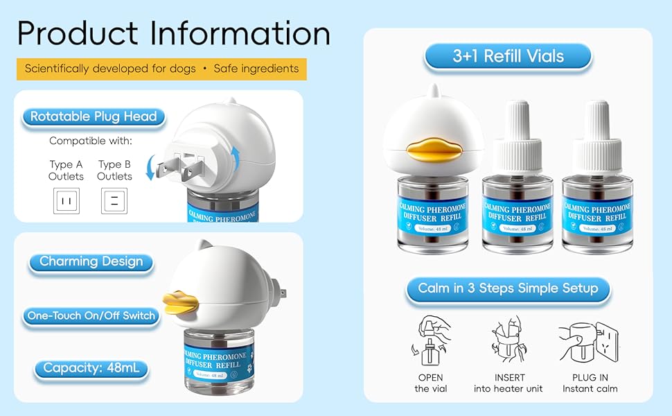 PRO! 30-Day Dog Calming Diffuser - Helps with Stress, Destructive Behavior, Pee Accidents, Separation Anxiety, Barking, Aggression & Chewing - 30-Day Refill Included - Packaging May Vary - Results May Vary