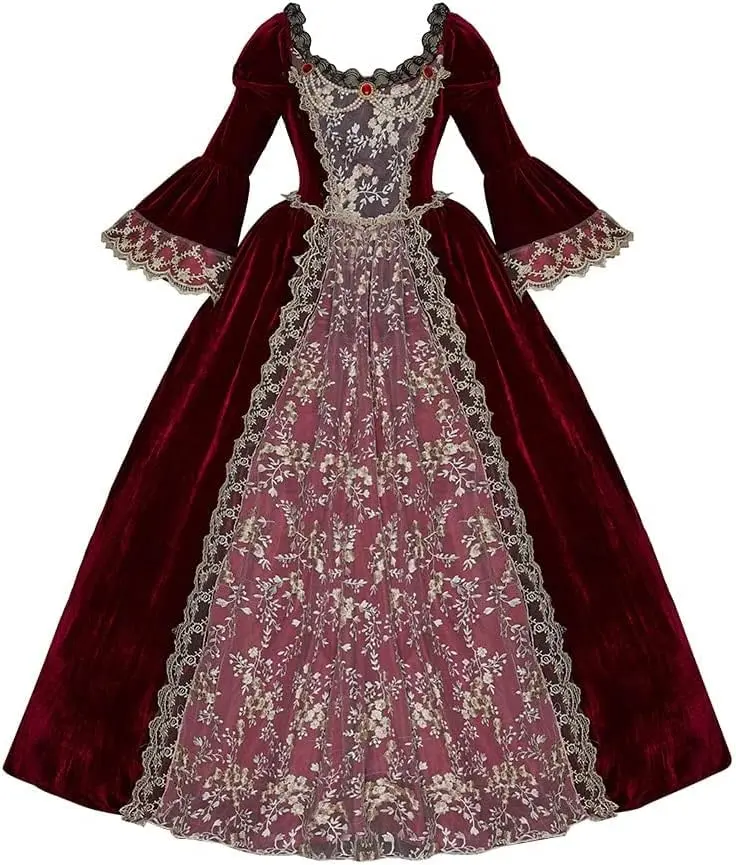 Marie Antoinette Rococo Ball Gown Gothic Victorian Dress Costume Christmas Medieval Princess Dress