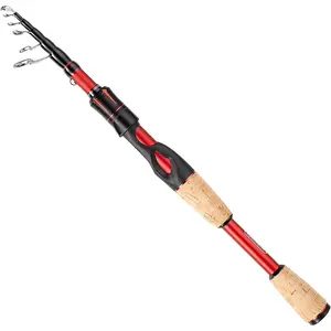 XPEDITE LITE Portable Telescopic Fishing Rods & Combo, Spinning & Casting Fishing Poles, 24T Carbon Rod Blanks, Solid Carbon Tip, Split Cork Grips, Travel Rod, Combos with 5+1BB Spinning Reel